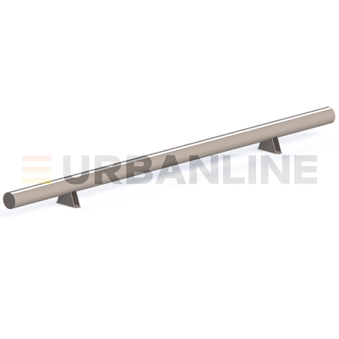 Колесоотбойник металлический URBANLINE ( L-2000мм, h-130мм; труба 76х3) прямой на кронштейнах 