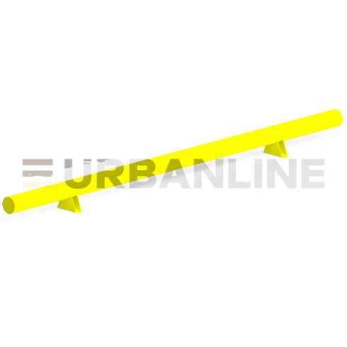 Колесоотбойник металлический URBANLINE ( L-2000мм, h-130мм; труба 76х3) прямой на кронштейнах 