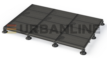 Щелевой лоток URBANLINE с закладными (стандартная кромка)