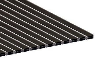 Алюминиевая решетка Стандарт b40 резина+скребок - Urbanline