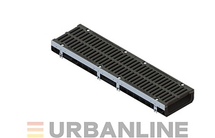 Лоток PolyMax Drive ЛВ-20.26.08-ПП пластиковый с решеткой щелевой чугунной ВЧ кл.D400 (к-т)