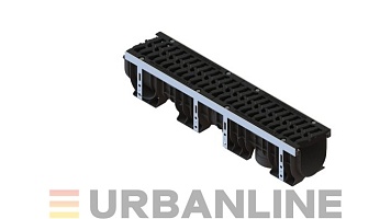Лоток PolyMax Drive ЛВ-15.21.20-ПП пластиковый с решеткой чугунной «шина» ВЧ кл.Е600 (к-т)