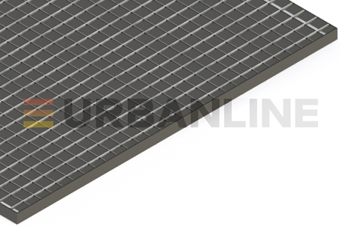 Сварной настил SР 34х38/30х3 Zn Тип А (обрамление полосой) 1000х1000мм - Urbanline