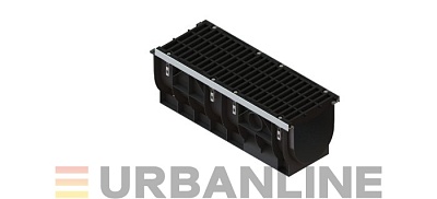 Лоток PolyMax ЛВ-30.39.38-ПП пластиковый с решеткой щелевой чугунной ВЧ кл.Е600 В2