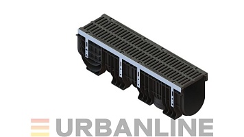 Лоток PolyMax Drive ЛВ-20.26.30-ПП пластиковый с решеткой щелевой чугунной ВЧ кл.D400 (к-т)